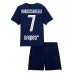 Paris Saint-Germain Khvicha Kvaratskhelia #7 Hjemmedraktsett Barn 2025-26 Korte ermer (+ Korte bukser)